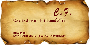 Czeichner Filomén névjegykártya